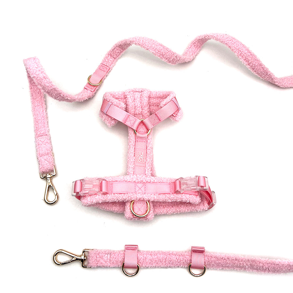 Fluffy Harness Set - Pink