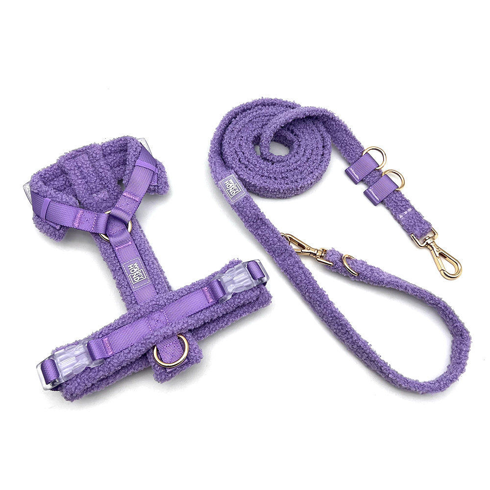 Fluffy Harness Set - Purple