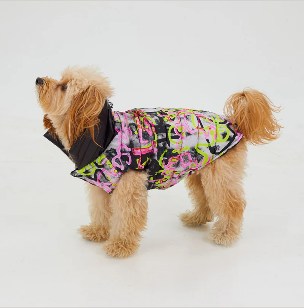 Graffiti Waterproof Puffer Jacket